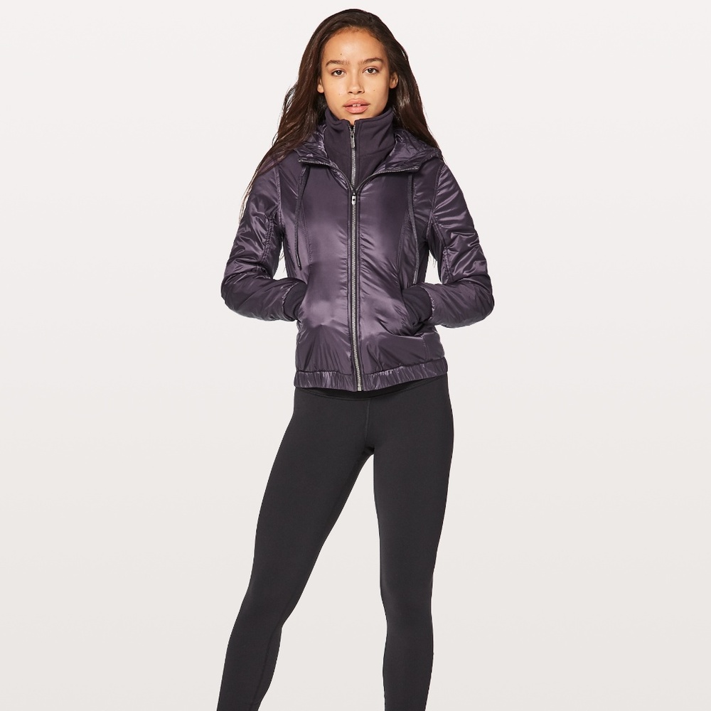 lululemon glyde scuba jacket w/ hood - size 6